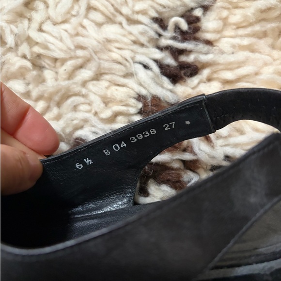 Robert Clergerie Paris Black Leather Slingback Flatform shoes - Picture 8 of 8